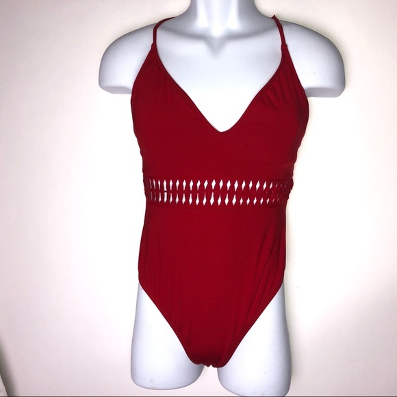 Kenneth Cole New York, 1PC Red Swimsuit Women's Size Medium - Picture 1 of 11